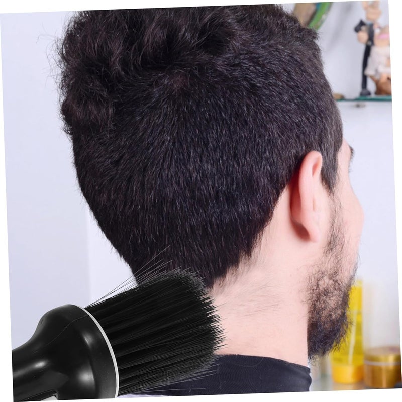 Black Barber Hair Duster Brush With Soft Bristles For Neck And Sideburns Grooming - Image 5